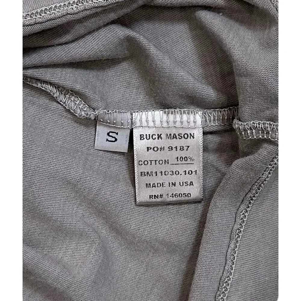 Buck Mason Men's Pima Cotton Straight Hem Crewneck Made in USA Tee T-Shirt - Picture 4 of 5